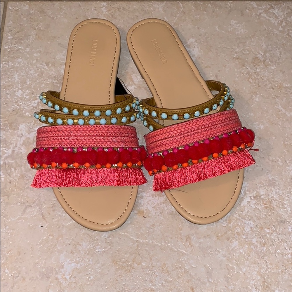 F21 embellished sandals